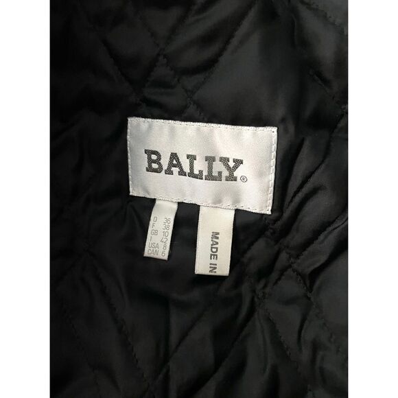 Bally Black Coat Goldtone Accents Front Zip Lined 2 Front Zip Pockets Women’s 8 - Picture 7 of 8